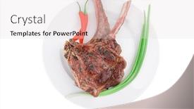  Presentation with main course - Beautiful slides featuring main course boned roasted lamb backdrop and a lemonade colored foreground