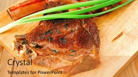  Presentation with main course - Amazing presentation theme having served main course boned roasted backdrop and a gold colored foreground