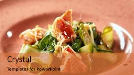  Presentation with rustic healthy - Amazing PPT layouts having served on trendy pink round backdrop and a red colored foreground