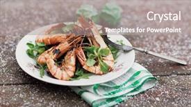  Presentation with shrimps - Amazing slide deck having  backdrop and a  colored foreground