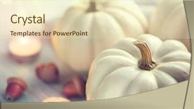  Presentation with thanksgiving dinner - Cool new presentation with served table decorated with pumpkins backdrop and a  colored foreground