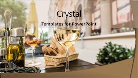  Presentation with served - Beautiful slide deck featuring served table set at summer backdrop and a coral colored foreground