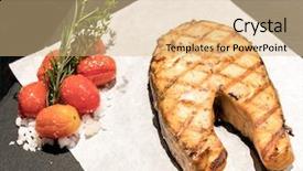  Presentation with grilled - Amazing slides having served with grilled tomato ans backdrop and a coral colored foreground