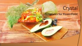  Presentation with peonies wood - Audience pleasing theme consisting of served with peppers on wood backdrop and a gold colored foreground