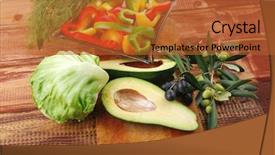  Presentation with fresh avocado - Audience pleasing slides consisting of served with peppers on wood backdrop and a  colored foreground