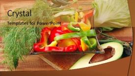  Presentation with fresh avocado - Slides featuring served with peppers on wood background and a  colored foreground