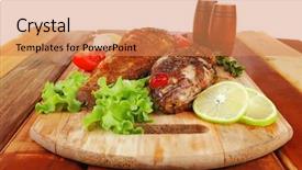  Presentation with wooden - Amazing presentation theme having served with tomatoes and castor backdrop and a coral colored foreground