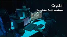  Presentation with fraud - Presentation theme having server dangerous criminals coding virus background and a black colored foreground