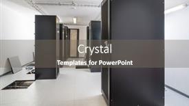  Presentation with server room - Amazing presentation having server-room-and-data-center backdrop and a gray colored foreground