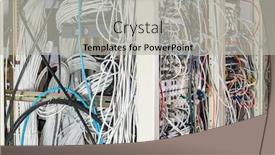  Presentation with server room - PPT layouts with server-room-rack-with-tangled background and a light gray colored foreground