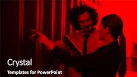  Presentation with engineering desk of civil engineer - Slides enhanced with server room to female chief background and a  colored foreground