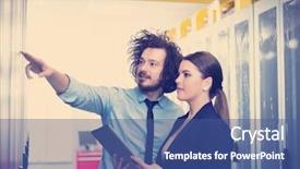  Presentation with data center - PPT layouts consisting of server room to female chief background and a  colored foreground