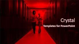  Presentation with engineering engineer or safety officer - Slides having server room to female chief background and a  colored foreground