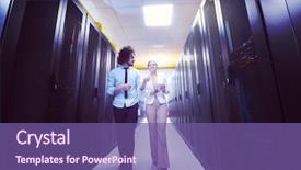  Presentation with mechanical engineering engineer tools - PPT layouts enhanced with server room to female chief background and a  colored foreground