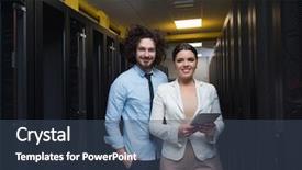  Presentation with engineering desk of civil engineer - Audience pleasing PPT theme consisting of server room to female chief backdrop and a ocean colored foreground