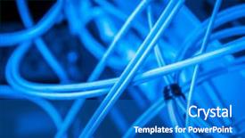  Presentation with fiber optic - Slides featuring server with fiber optic cables background and a teal colored foreground