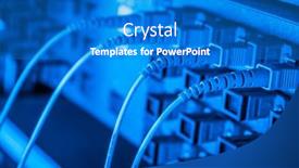  Presentation with optic - Slides featuring server-with-fiber-optic-cables background and a teal colored foreground