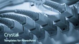  Presentation with optic - PPT layouts featuring server with fiber optic cables background and a  colored foreground