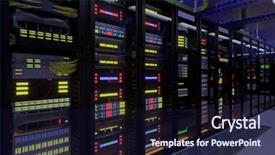  Presentation with data mining - Slides featuring servers digital cloud or mining background and a wine colored foreground