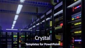  Presentation with digital farm - Presentation having servers digital cloud or mining background and a wine colored foreground