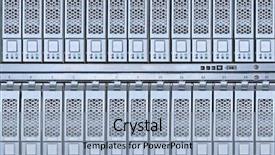  Presentation with data science network analysis - PPT layouts with servers librares - storage area network hard drives background and a light blue colored foreground