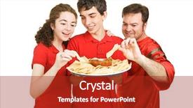  Presentation with teen - Amazing slides having serves chips at a football backdrop and a crimson colored foreground