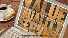  Presentation with business value - Slide set enhanced with service - business mantra or motto background and a gold colored foreground