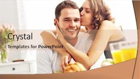  Presentation with catholic couple silhouette of young - Audience pleasing theme consisting of service anniversary - picture of young couple eating backdrop and a coral colored foreground