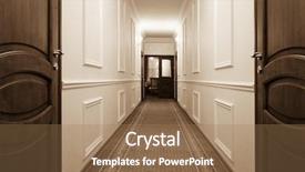  Presentation with amsterdam historical beautiful view - PPT theme featuring service apartment - beautiful long corridor background and a coral colored foreground