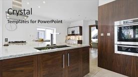  Presentation with sophisticated luxury life - Presentation theme having service apartment - contemporary luxury kitchen with working background and a light gray colored foreground