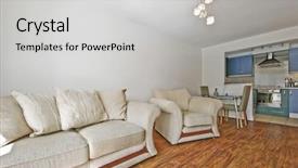  Presentation with evolution living beings - PPT layouts enhanced with service apartment - open plan living room background and a light gray colored foreground