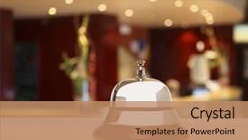  Presentation with bell service - Colorful theme enhanced with service bell at the hotel backdrop and a coral colored foreground