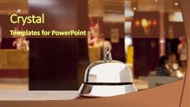  Presentation with bell service - Amazing theme having service bell at the hotel backdrop and a tawny brown colored foreground