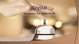  Presentation with bell service - Slide set consisting of service bell at the hotel background and a  colored foreground