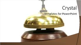  Presentation with bell service - PPT layouts featuring service bell gold service bell background and a white colored foreground