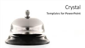  Presentation with bell service - Amazing presentation having service bell isolated on white backdrop and a white colored foreground