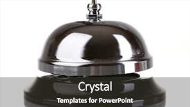  Presentation with hotels bell - Beautiful slide set featuring service bell isolated on white backdrop and a dark gray colored foreground