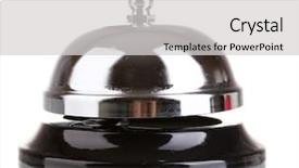  Presentation with bell service - Slides having service bell isolated on white background and a light gray colored foreground