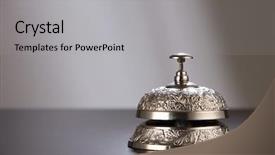  Presentation with bell service - Cool new theme with service bell on reception table backdrop and a light gray colored foreground
