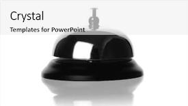  Presentation with bell service - Audience pleasing presentation theme consisting of service bell ring isolated backdrop and a white colored foreground
