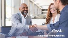  Presentation with purchasing - Colorful slide set enhanced with purchaseing - smiling couple buying a new backdrop and a ocean colored foreground