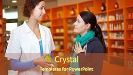  Presentation with sore throat - Audience pleasing slide deck consisting of service clientele - customer with sore throat talking backdrop and a red colored foreground