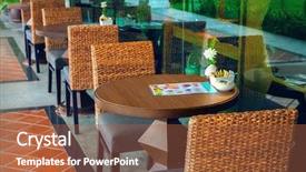  Presentation with food service - Presentation featuring service design food shop - cafe background and a red colored foreground