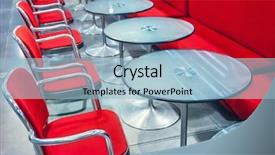  Presentation with 2 chairs - Presentation theme consisting of service design food shop - chairs in cafe background and a  colored foreground