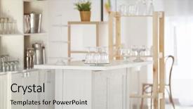  Presentation with milk - PPT theme consisting of service design food shop - interior of modern milk bar background and a light gray colored foreground