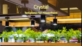  Presentation with lamps - Colorful theme enhanced with service design food shop - lamps in the cafe backdrop and a tawny brown colored foreground