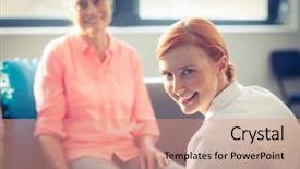  Presentation with giving - Cool new theme with occupational therapy - nurse giving leg massage backdrop and a coral colored foreground