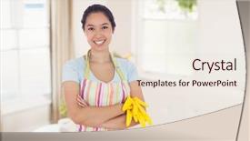  Presentation with apron harvest - Beautiful presentation theme featuring gloves and wearing an apron backdrop and a  colored foreground