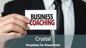  Presentation with business card - Amazing theme having service governance model - business man holding a card backdrop and a ocean colored foreground