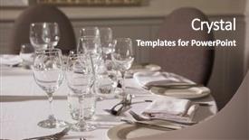  Presentation with fancy - Presentation featuring service in a fancy restaurant background and a  colored foreground
